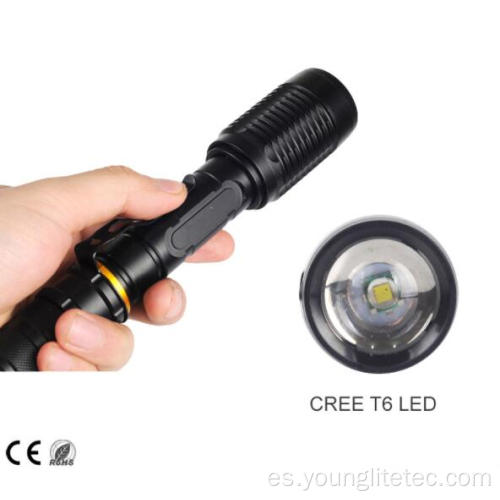 Ajustable zoomable T6 LED linterna linterna exterior antorcha